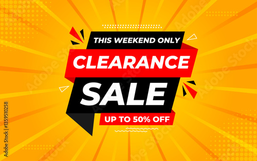 Clearance sale super offer sale banner template. stock clearance background. stock out banner template design for web or social media, Sale special offer. abstract vector design.