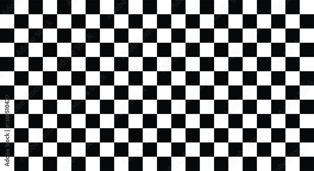 Seamless black and white square grid pattern for background  .Black and white checker pattern vector illustration. Abstract checkered chessboard or checkerboard for game, grid with geometric square s
