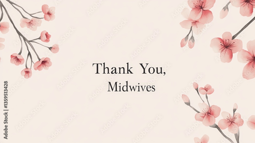 Minimalist floral design celebrating midwives appreciation Minimalist floral design celebrating midwives appreciation