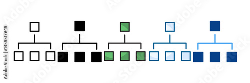 Organization Icon Set Multiple Style Collection