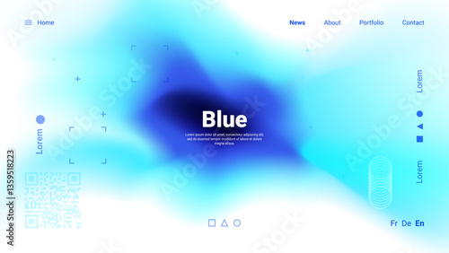 Modern blue-themed website design features gradient aesthetics and clean typography while showcasing content in a user-friendly layout