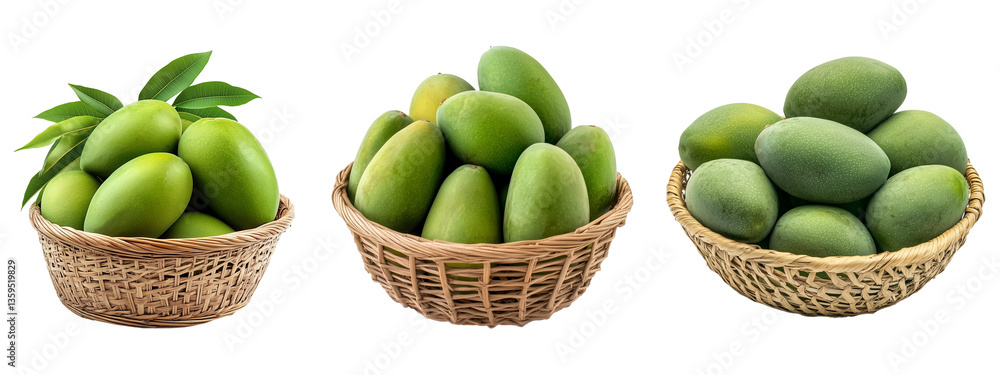 custom made wallpaper toronto digitalGreen mangoes in the basket on transparent background