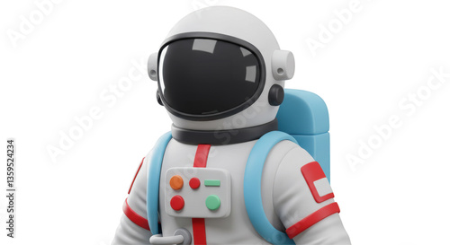 Fototapeta Naklejka Na Ścianę i Meble -  Isolated Astronaut in Spacesuit with Backpack