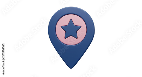 Isolated Blue and Pink Star Location Pin 3D Icon Free Download Isolated Blue and Pink Star Location Pin 3D Icon - GFXLoad
