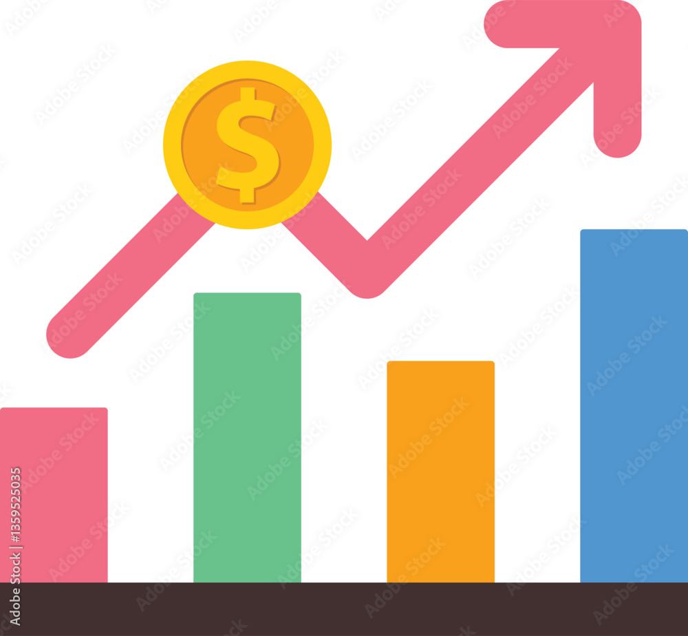 business finance graph growth concept colorful business finance graph growth concept colorful