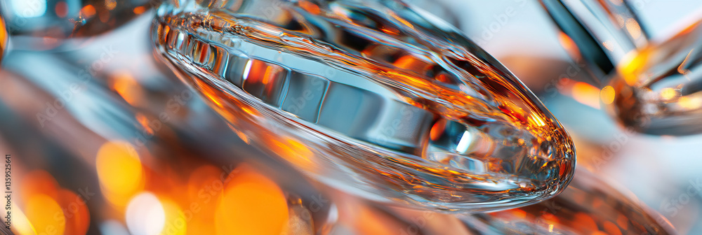Refracted Light Through Translucent Glass Objects