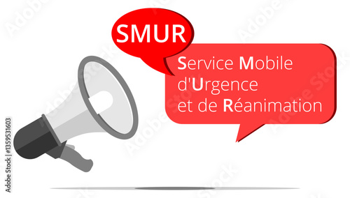 Mégaphone SMUR - Service Mobile d'Urgence et de Réanimation