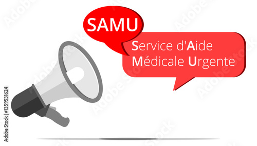 Mégaphone SAMU - Service d'Aide Médicale Urgente