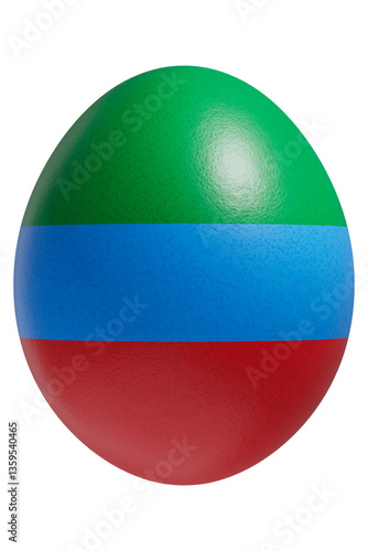 Rendered easter egg with a flag of Dagestan on the surface. Free Download Rendered easter egg with a flag of Dagestan on the surface. - GFXLoad