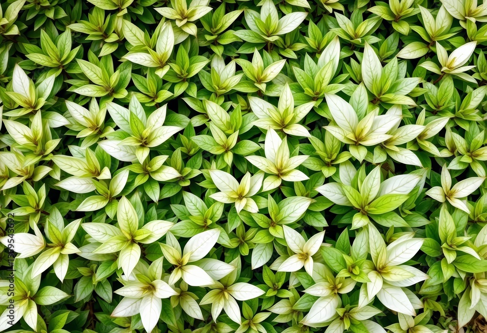 Obraz premium Dense green foliage interspersed with striking albino leaves, variegated, plant life