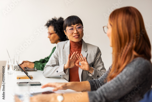 Colleagues Collaborating in a Modern Office Setting