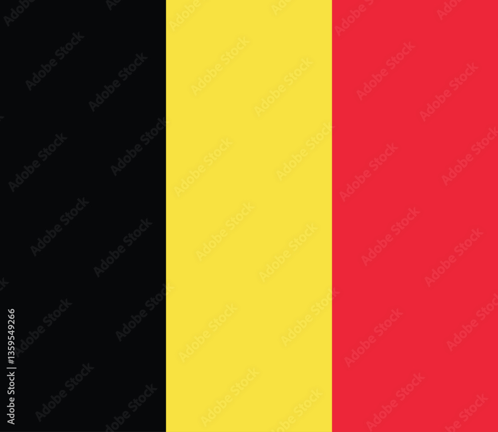 Fototapeta premium Belgium Flag Vector Clipart Illustration – High-Quality Digital Artwork of the National Flag of Belgium in Bold Colors – Perfect for Graphic Design, Web Design, and Creative Projects