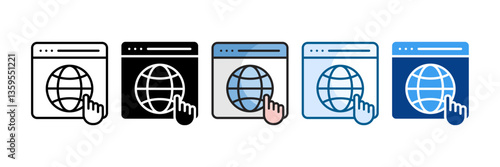 Global Platform Icon Set Multiple Style Collection