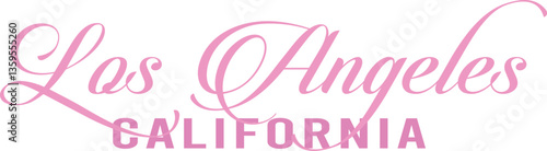 script swirly curly font slogan pink city usa cities America california  Graphic Tee t-shirt logo slogan graphic artwork typography tote badge emblem crest 
