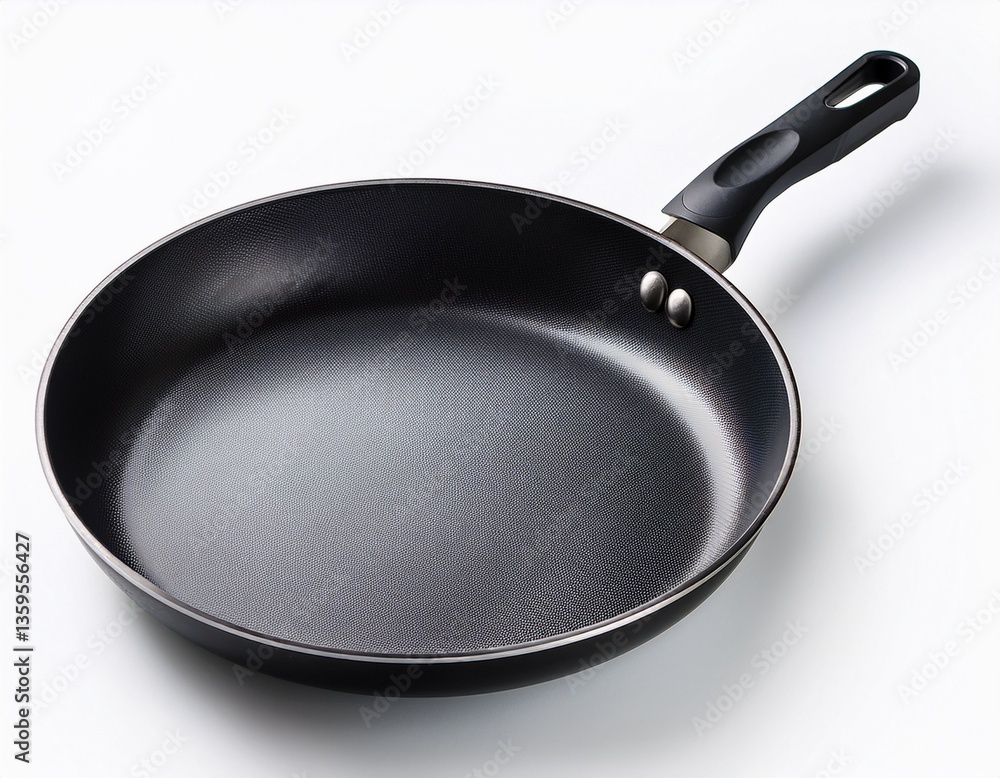 empty nonstick frying pan isolated empty nonstick frying pan isolated