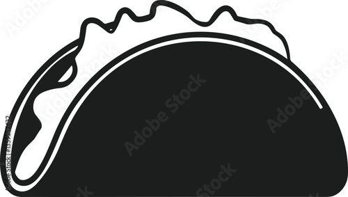 Taco Silhouette Vector Icon - Mexican Food Illustration for Branding and Design