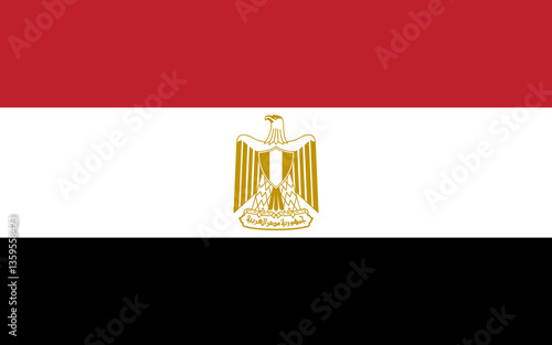 Tableau sur toile Illustration of Egypt flag
