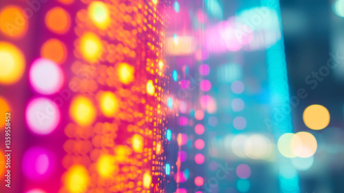 Wallpaper Mural Abstract background of blurred colorful lights with bokeh effect in a modern aesthetic style Torontodigital.ca