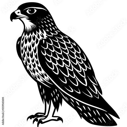 "High-quality hawk animal vector for creative projects, perfect for wildlife and nature designs."