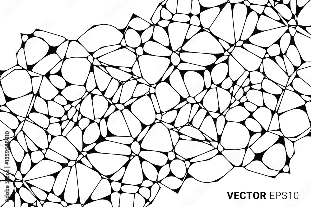 Obraz premium Abstract vector illustration with abstract mesh structure reminiscent of organic or bionic forms.