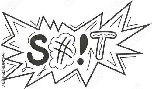 curse words, capturing the essence of frustration and anger in a playful and comical way. Ideal for social media posts, dynamic designs, or any project that needs a humorous