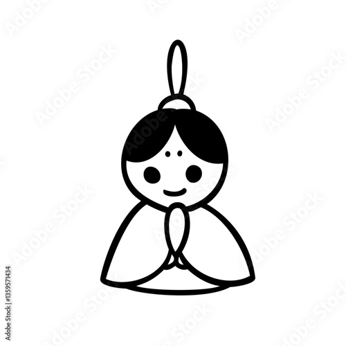 シンプルなおだいりさまのイラスト素材