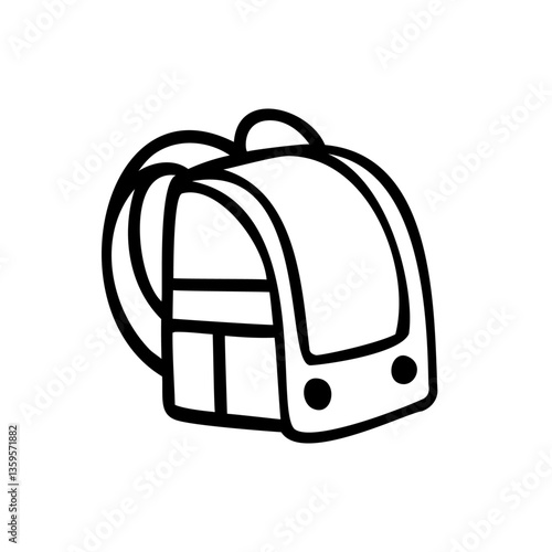 シンプルなランドセルのイラスト素材