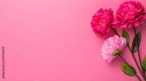 Vibrant floral arrangement studio photography pink background close-up aesthetic beauty