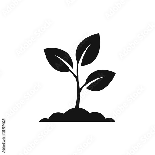 Plant sprout icon vector flat style