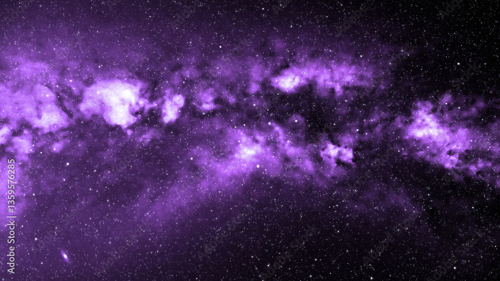Milky way stars and constellations with a galaxy background.