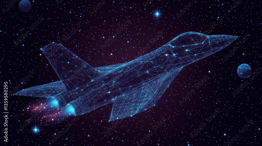 Futuristic Jet in Space Futuristic Jet in Space