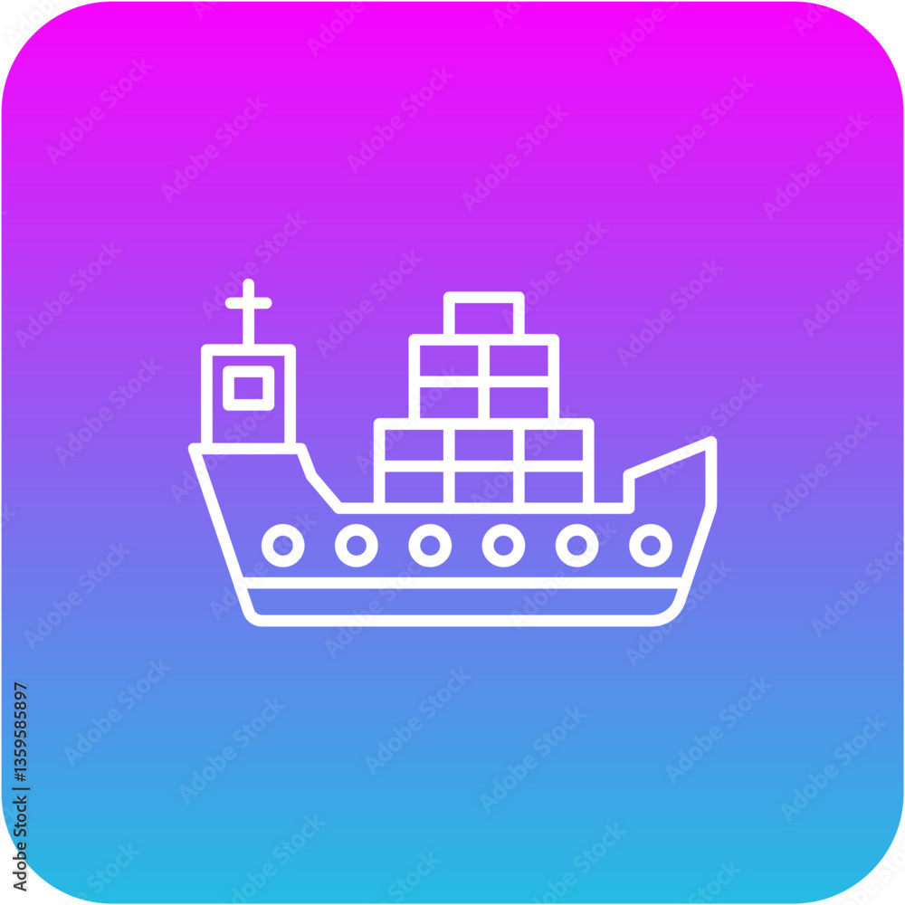 Fototapeta premium Boat ship Icon