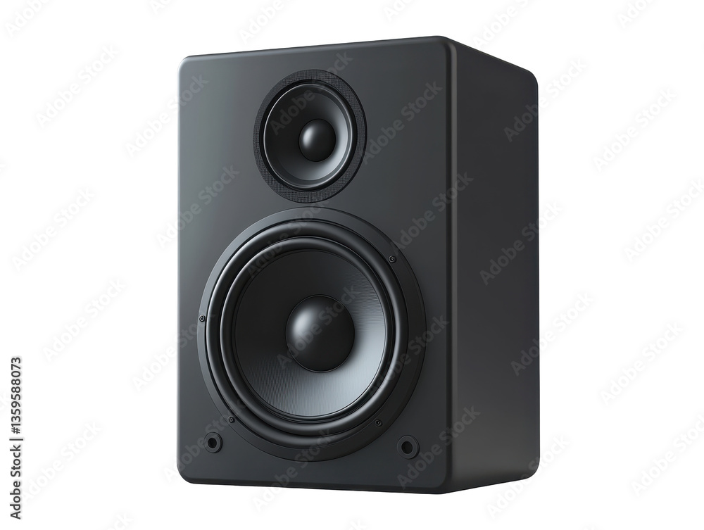 Isolated Black Audio Speaker Isolated Black Audio Speaker
