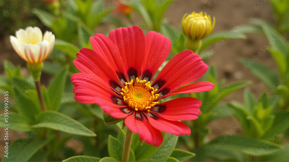 red and yellow daisy red and yellow daisy