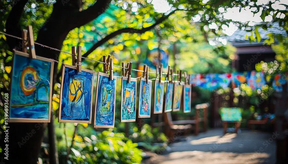 Obraz premium Transform Your Backyard into a Colorful Art Exhibition