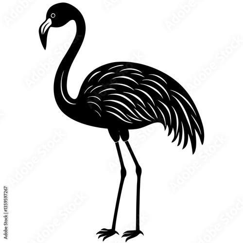  "Colorful flamingo vector design perfect for creative and digital projects."