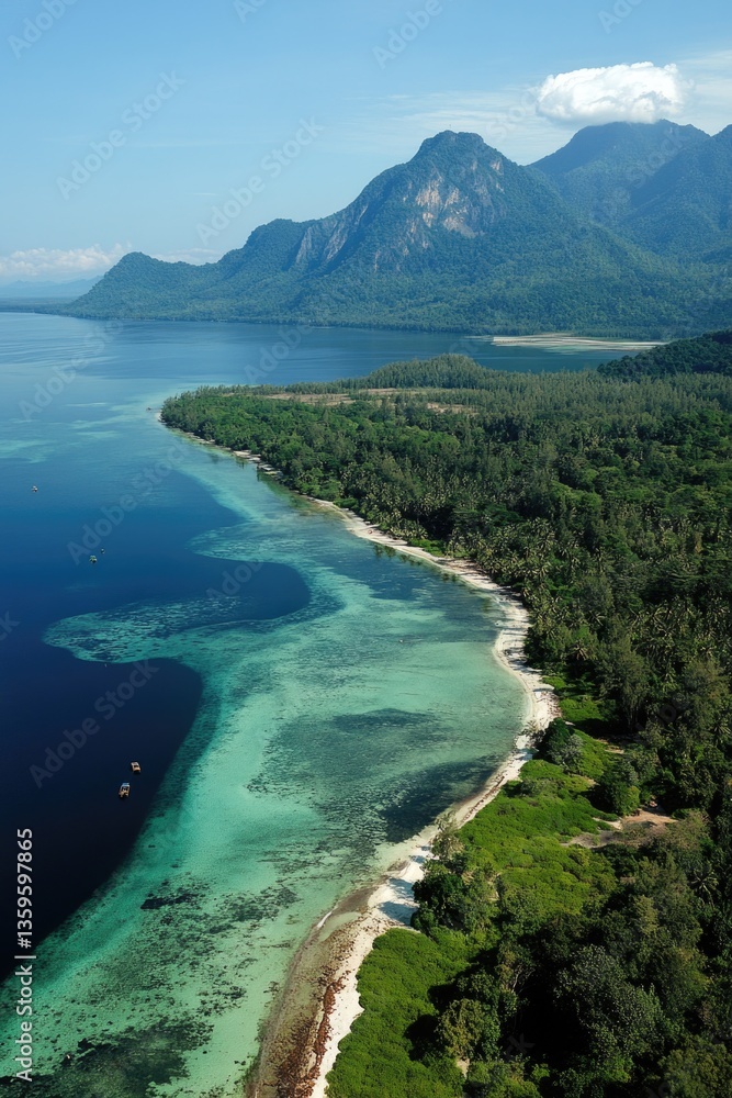 An impressive bird's-eye view highlighting the charm of Tanjung Aan shoreline. An impressive bird's-eye view highlighting the charm of Tanjung Aan shoreline.