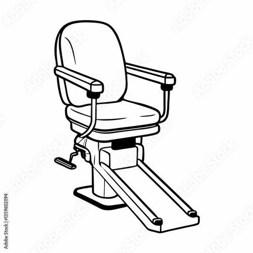 Illustration of Stair Lift Chair for Accessibility and Mobility Solutions