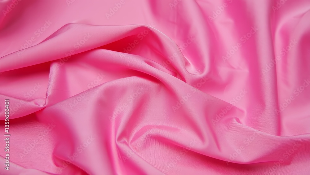 Fototapeta premium Pink satin fabric texture with folds