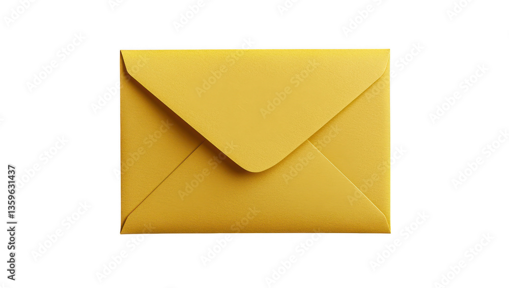 a closed yellow envelope resting on a white background symbolizing communication correspondence or a message waiting to be delivered a closed yellow envelope resting on a white background symbolizing communication correspondence or a message waiting to be delivered