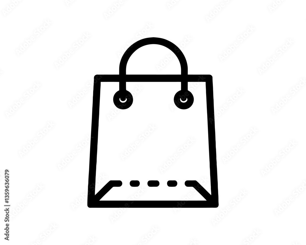 Vector shopping bag icon Vector shopping bag icon