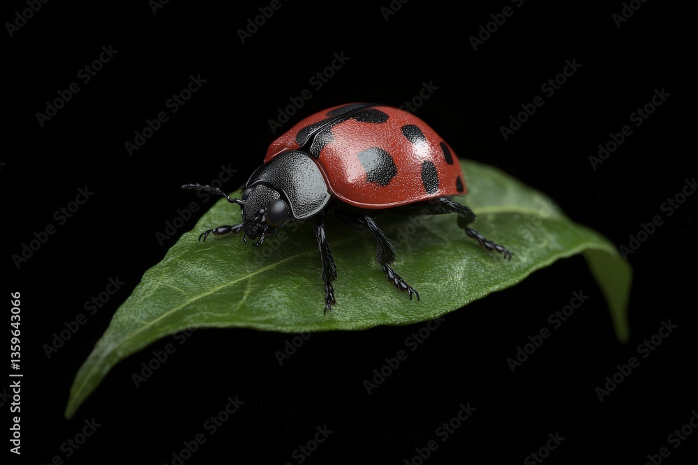 Fototapeta premium Ladybug on a Green Leaf