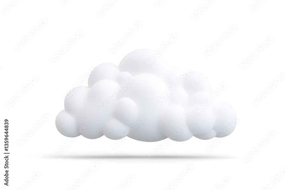 3d white Cloud isolated on white background 3d white Cloud isolated on white background