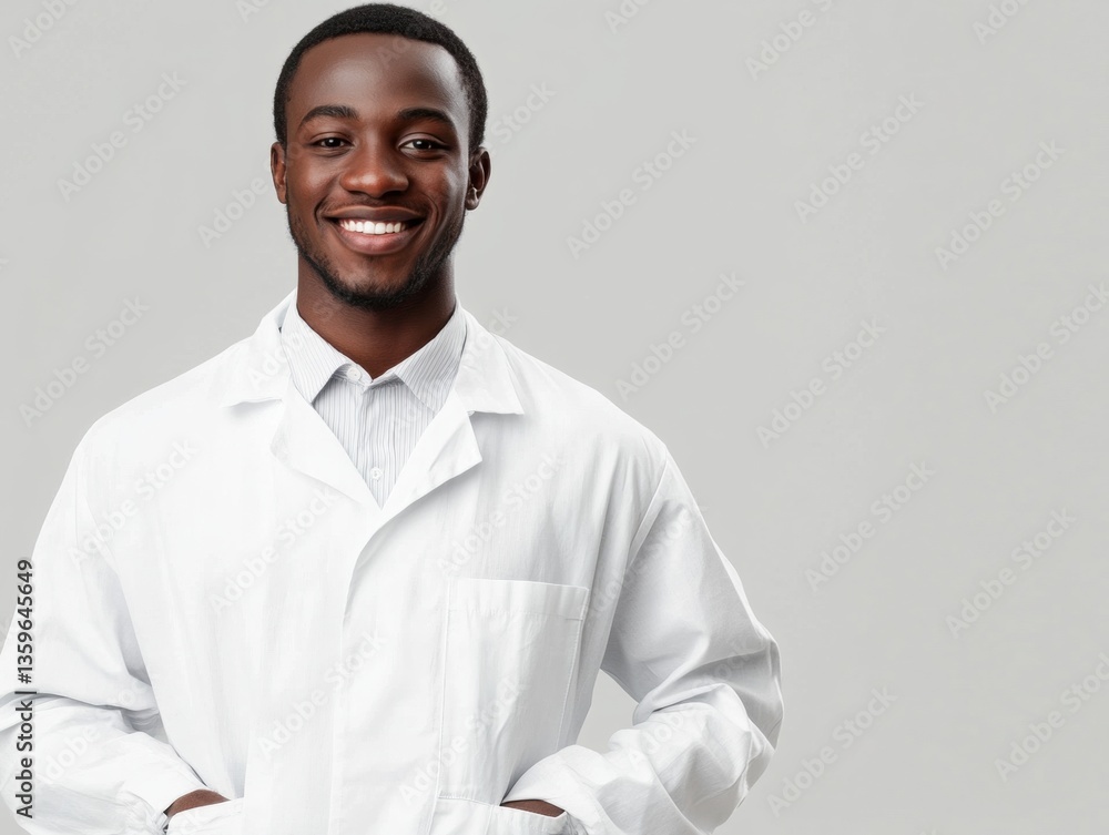 Smiling young male doctor portrait in medical environment professional healthcare setting positive vibe Smiling young male doctor portrait in medical environment professional healthcare setting positive vibe