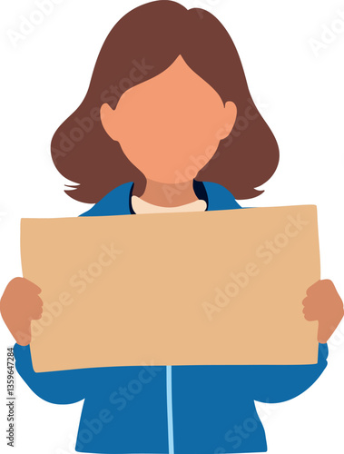  person holding blank sign