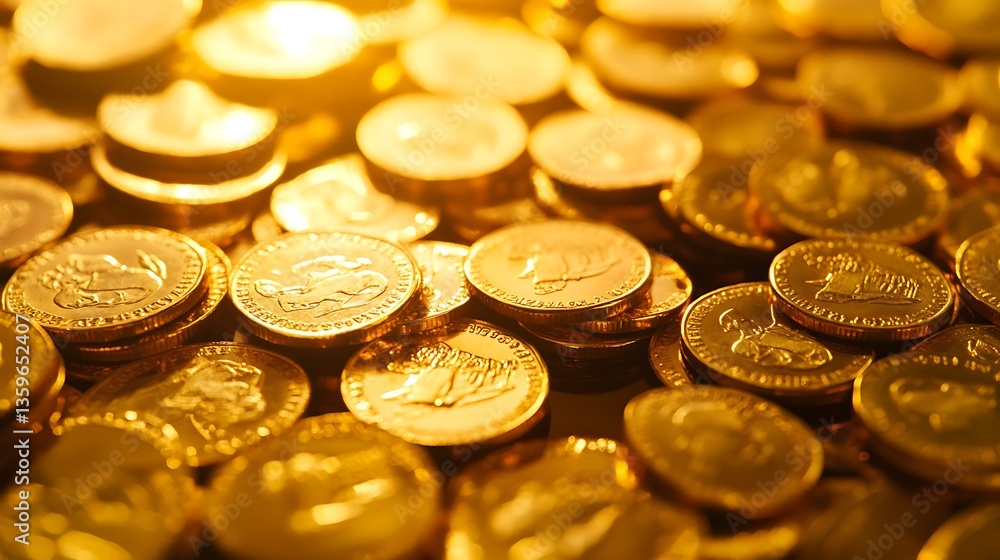 Luxurious golden coin backdrop symbolizing financial prosperity and success image Luxurious golden coin backdrop symbolizing financial prosperity and success image