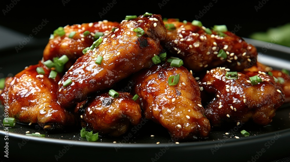 Savory, glazed chicken wings Savory, glazed chicken wings