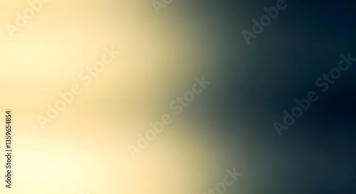 Wallpaper Mural A luminous foggy gradient transitioning from soft butter yellow to deep space black, AI Generated Torontodigital.ca