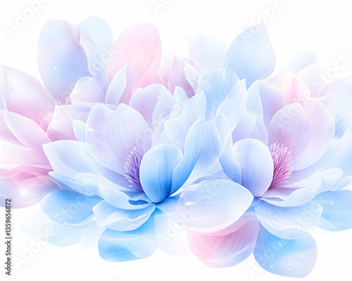 Pastel Magnolias Close-up