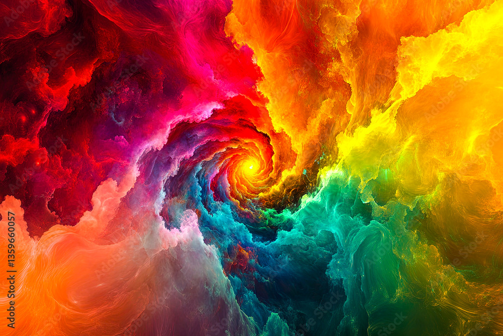 Obraz premium Colorful Vortex Abstract Art